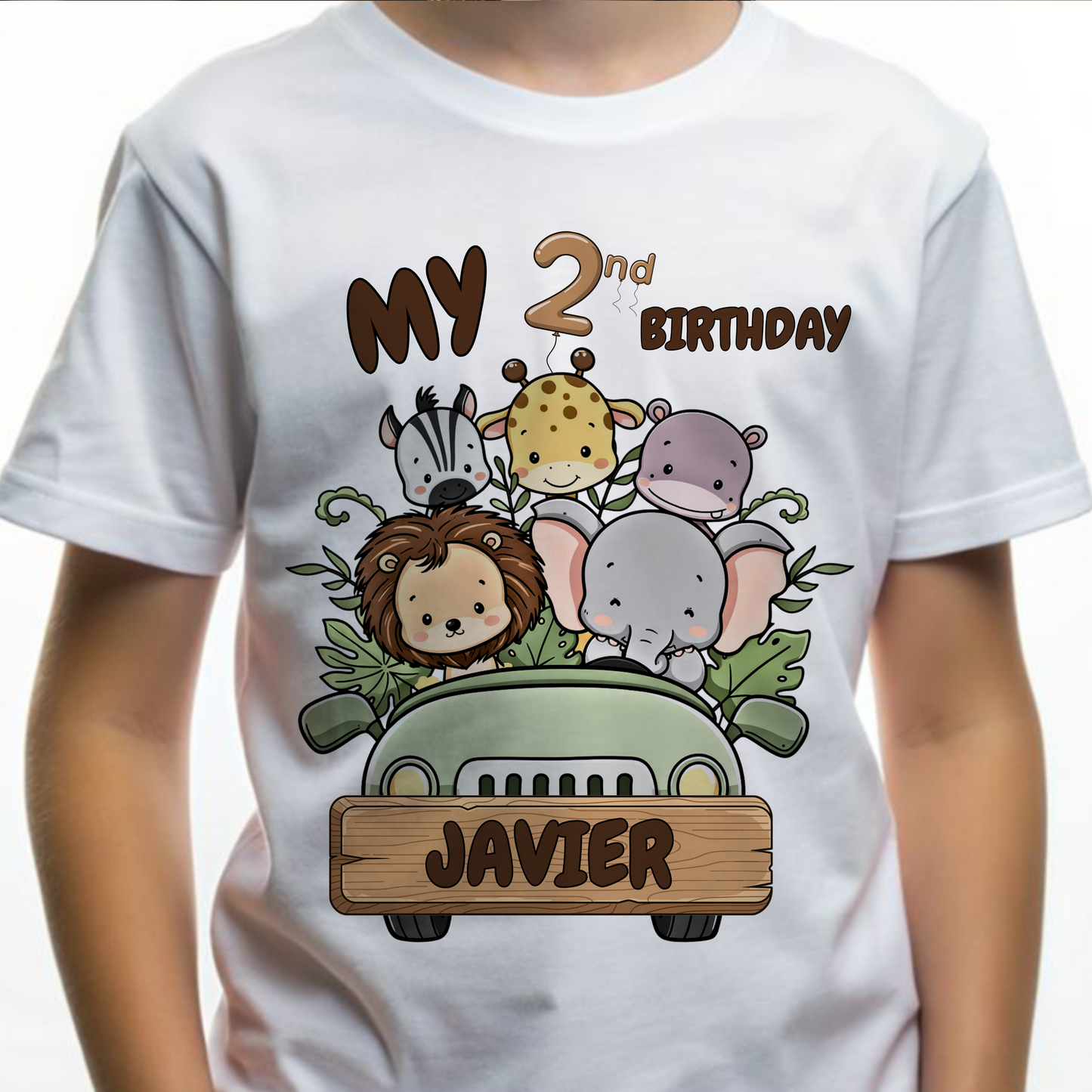 Custom Animal Kingdom Birthday Shirt – Personalized Name Safari Family Matching Birthday Tee
