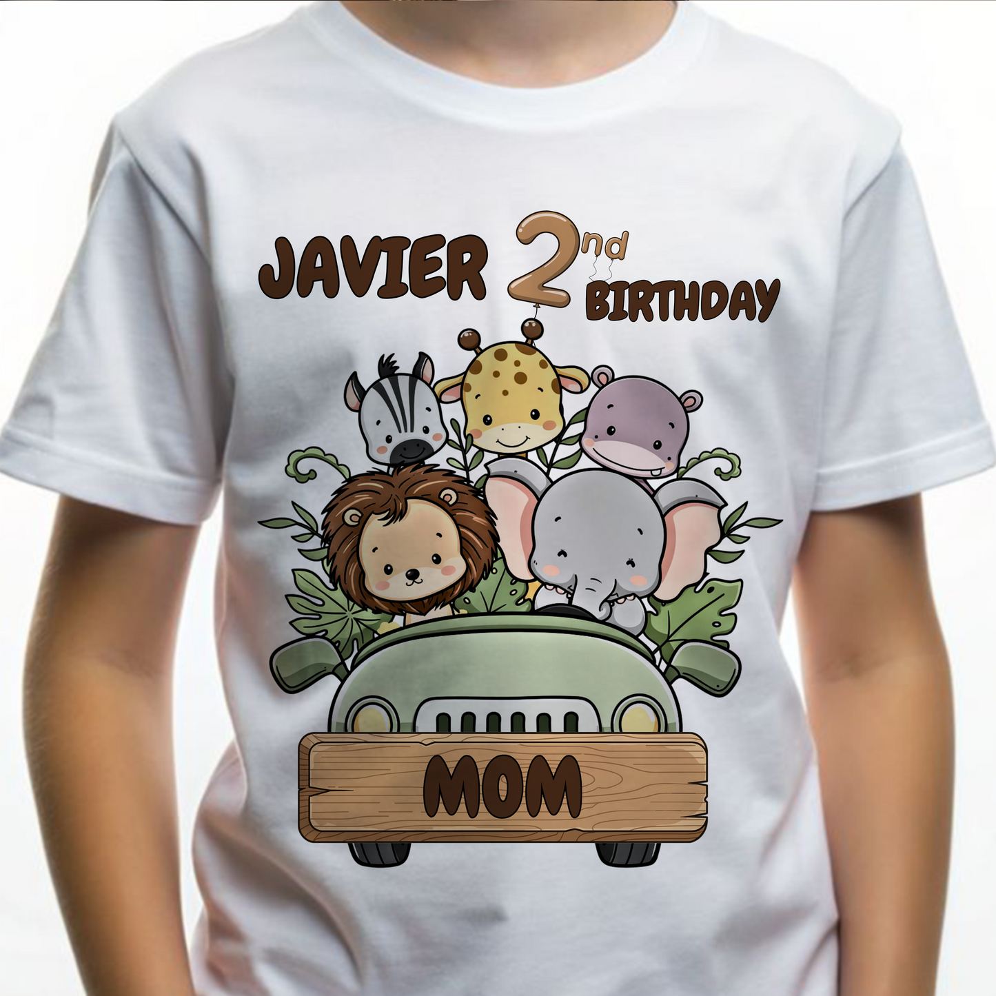 Custom Animal Kingdom Birthday Shirt – Personalized Name Safari Family Matching Birthday Tee