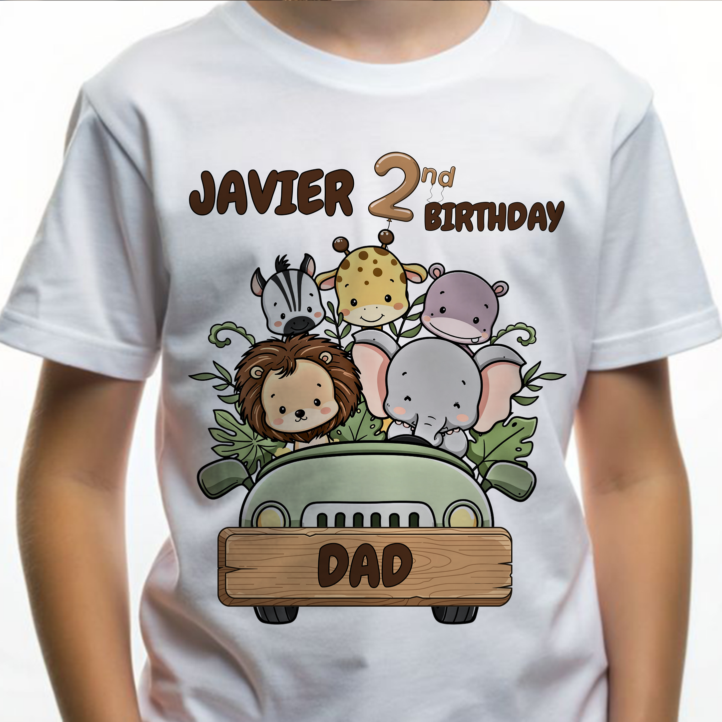Custom Animal Kingdom Birthday Shirt – Personalized Name Safari Family Matching Birthday Tee