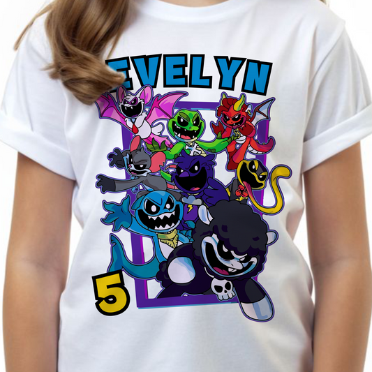 Custom Poppy Playtime Birthday Shirt