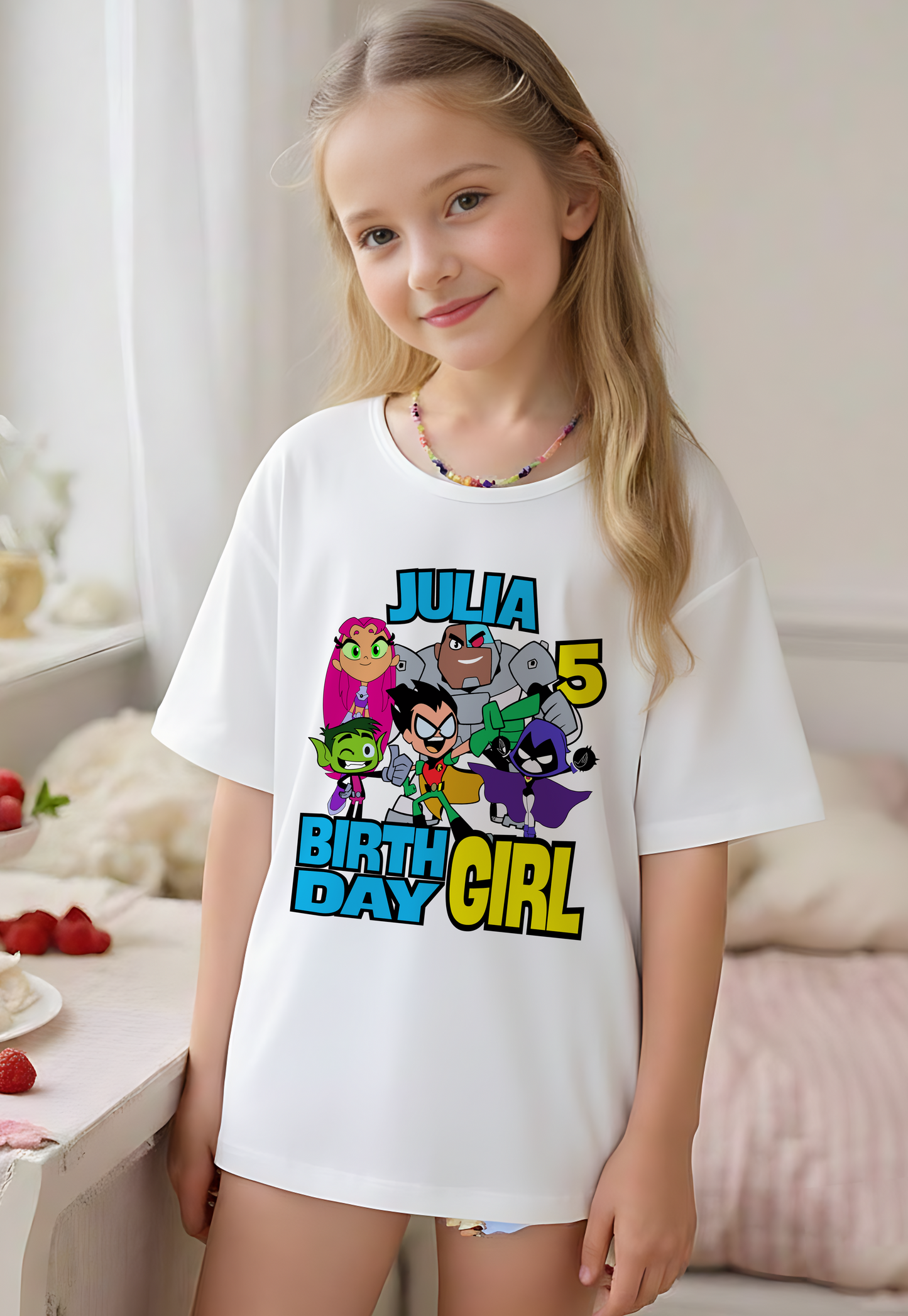 Custom Teen Titan Go Birthday Shirt - Personalized Name and Age T-Shirt, Birthday Gift
