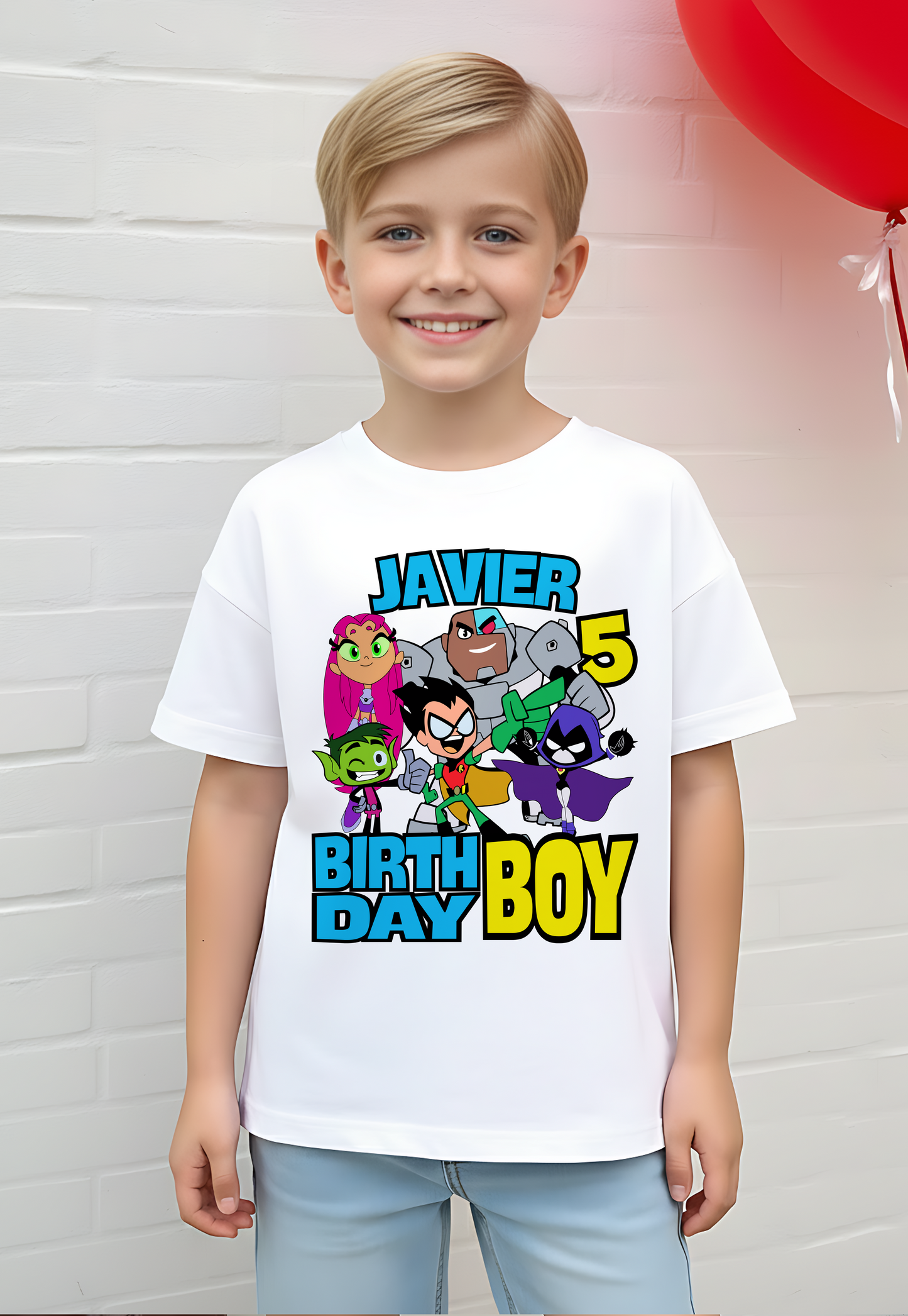 Custom Teen Titan Go Birthday Shirt - Personalized Name and Age T-Shirt, Birthday Gift