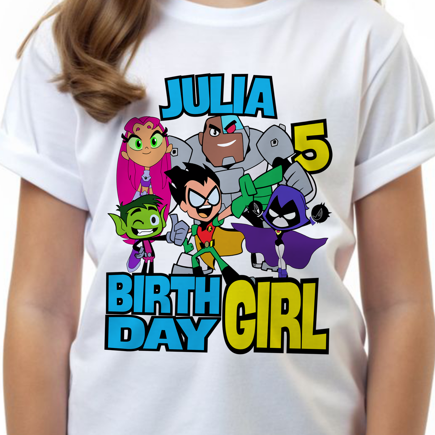 Custom Teen Titan Go Birthday Shirt - Personalized Name and Age T-Shirt, Birthday Gift